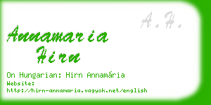 annamaria hirn business card