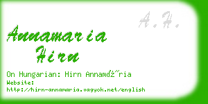 annamaria hirn business card